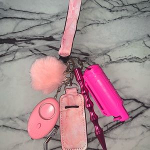 Self Defense Kay Chain with pepper spray (Pink)